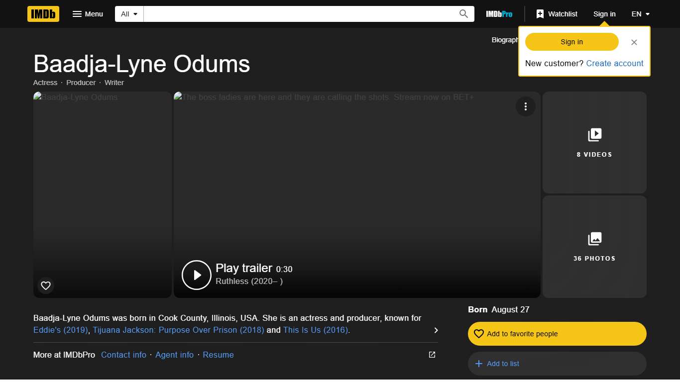 Baadja-Lyne Odums - IMDb