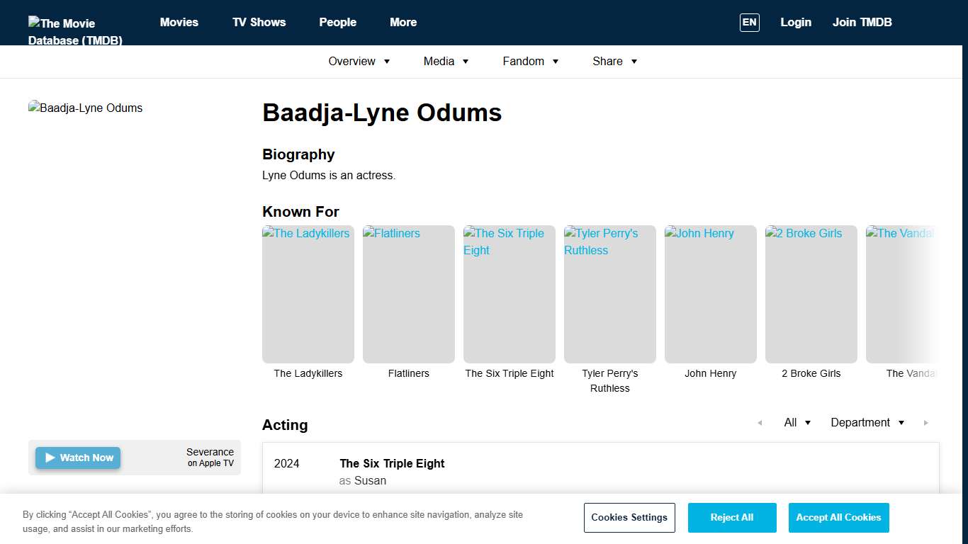 Baadja-Lyne Odums — The Movie Database (TMDB)